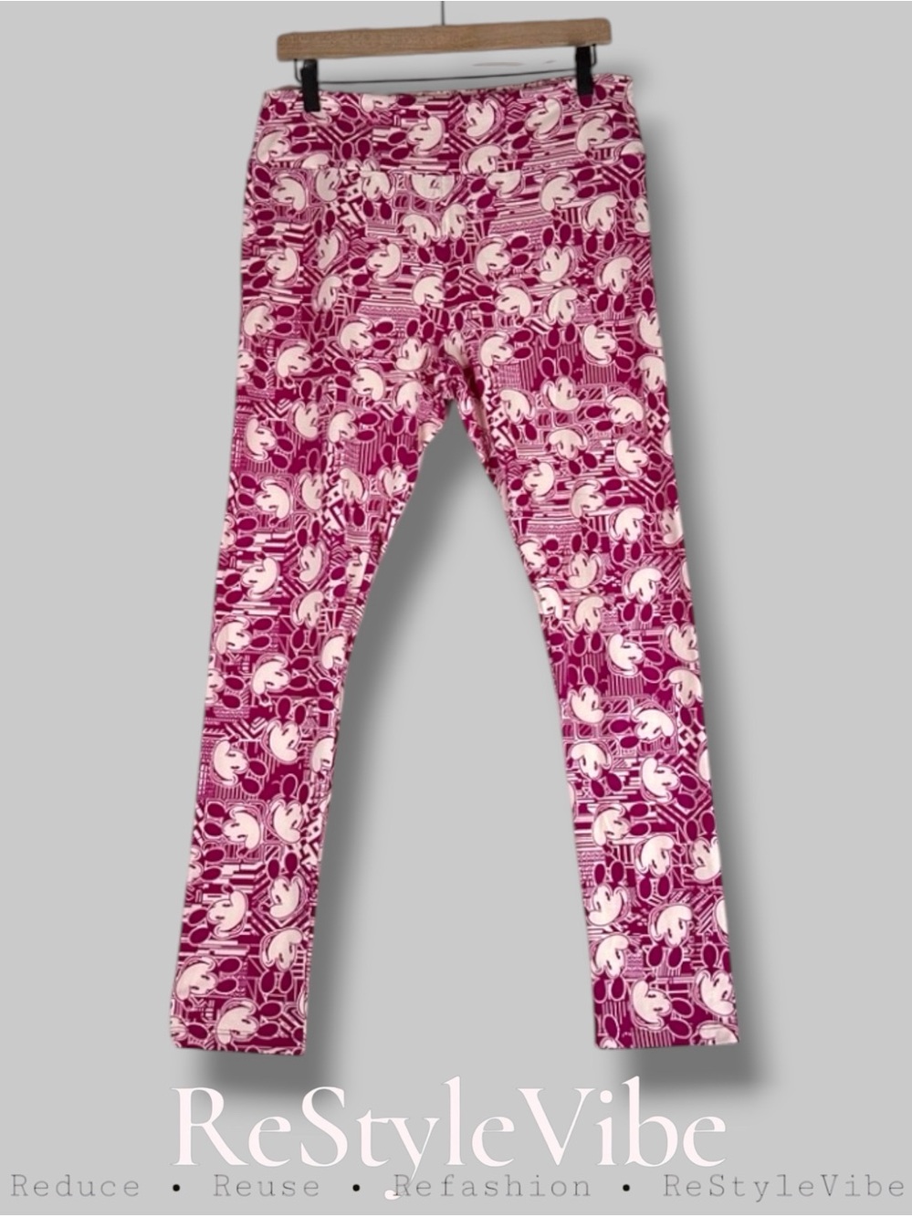 LULAROE X DISNEY Women’s Size T&C Leggings Mickey Mouse Print High Rise Fit